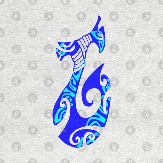 MATAU - Blue (Fish hook) by Nesian TAHITI